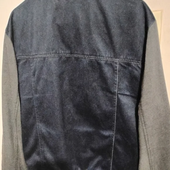 ZARA Men's Denim Couture  Jacket with Leather Sleeves Size XL - Picture 6 of 12